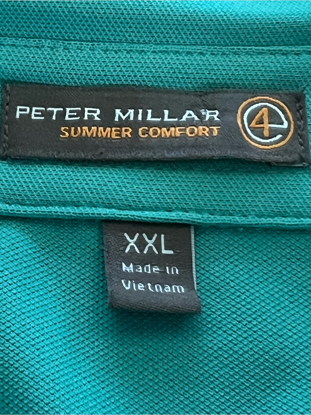 Peter Millar Summer Comfort Golf Polo Shirt XXL Seafoam Green 2XL UPF 50 - Picture 4 of 9